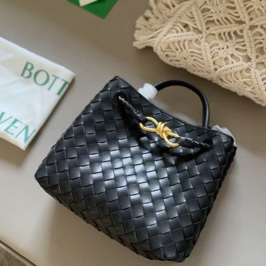 BelleLux Bottega Intrecciato Knot Bag – Black