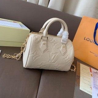 BelleLux LV Embossed Mini Boston Bag